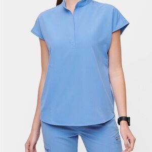 Figs Rafaela Oversized Scrub Top. Ceil Blue. Large Women’s.